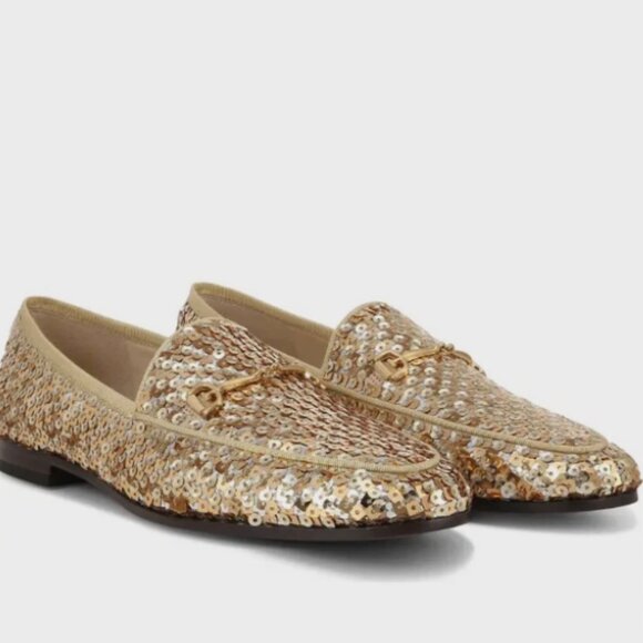 Sam Edelman Loraine Bit Loafer in Gold Sequin MSRP$190 Elegant & Chic - Picture 3 of 16